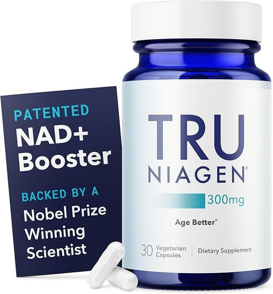 TRU NIAGEN Nicotinamide Riboside (NR) 300mg – NAD+ Booster for Energy, Muscle & Anti-Aging Support, 30 Servings