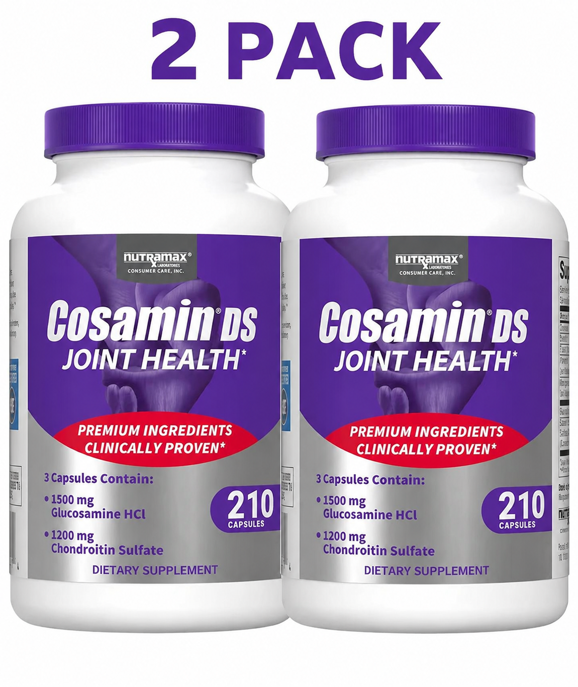 2 Pack Cosamine DS Joint Health Glucosamine & Chondroitin 210 Capsules