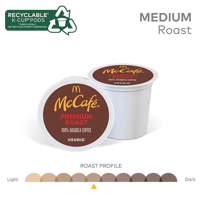 McCafe Premium Roast Medium Roast K-Cup Coffee Pods, 96 Count