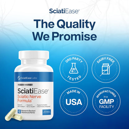 SciatiEase Sciatic Nerve Health Support Supplement, 120 Capsules NEW