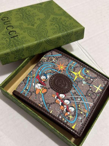 Unused GUCCI×Disney Folding Wallet GG Donald Duck