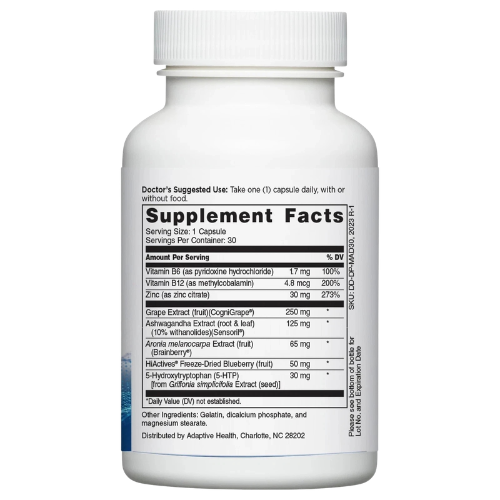 DOCTORS' PREFERRED Mindful Advantage Brain Supplements, Memory, Focus, 30ct