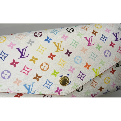 Louis Vuitton x Takashi Murakami White Multicolor Sarah Long Wallet