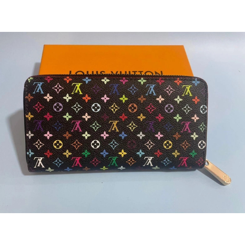 Louis Vuitton Monogram Multicolor Zippy, Zip Around Long Wallet