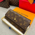 Louis Vuitton Portefeuille Sarah Monogram Long Wallet Brown