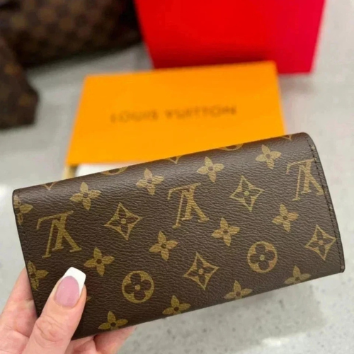 Louis Vuitton Portefeuille Sarah Monogram Long Wallet Brown
