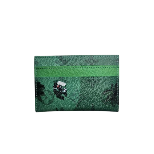 Forest Green Louis Vuitton Double Card Holder