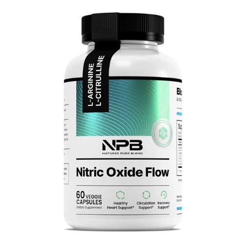 NPB Natures Pure Blend Nitric Oxide Flow L-Arginine Heart Circulation 60 Caps