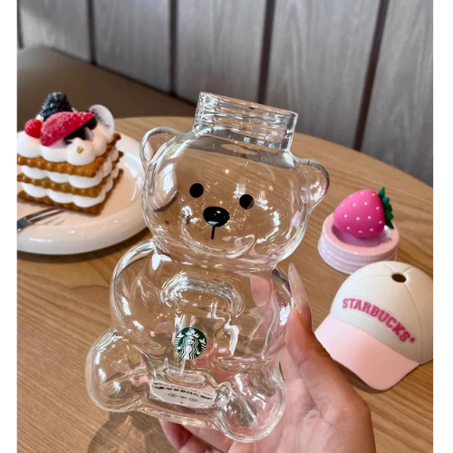 2026 New Starbucks Bearista Bear Cup Tumblers Strawberry Topper Baseball cap