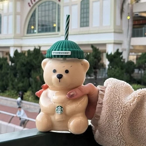 Starbucks Bearista Limited Edition Bear Glass Cold Cup