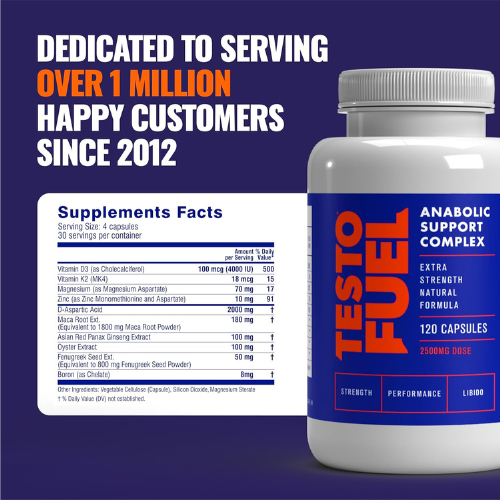 TestoFuel Natural T-Booster Pills (120-Count)