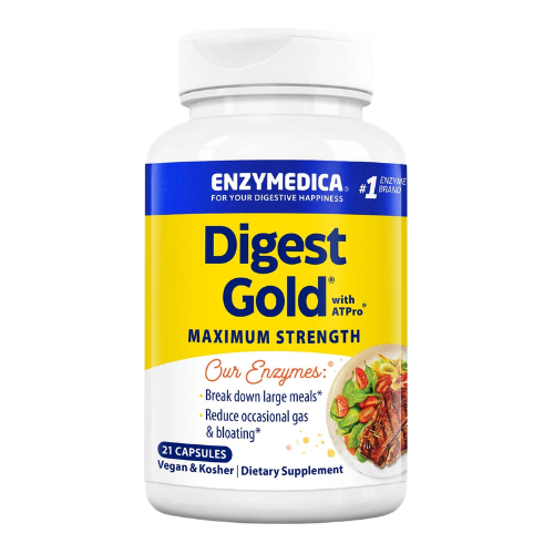 Enzymedica Digest Gold + ATPro, Maximum Strength Enzyme Formula, 14 Key Enzymes