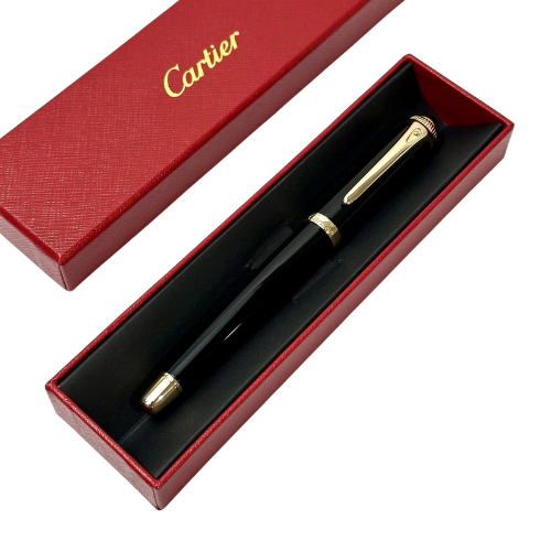 Cartier Black Gold Composite Executive Rollerball Pen Rare AD VIP Gift