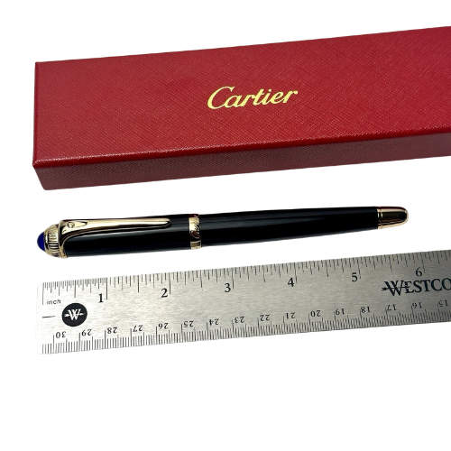 Cartier Black Gold Composite Executive Rollerball Pen Rare AD VIP Gift