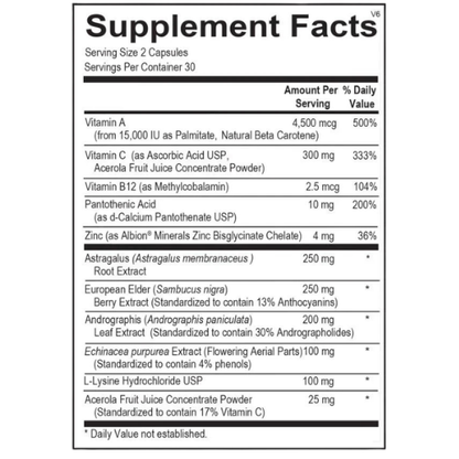 Viracid Immune Support Capsules 60 Count Dietary Supplement