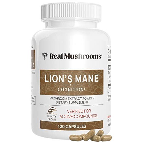 Real Mushrooms Organic Lions Mane Mushroom Capsules - 120 Count