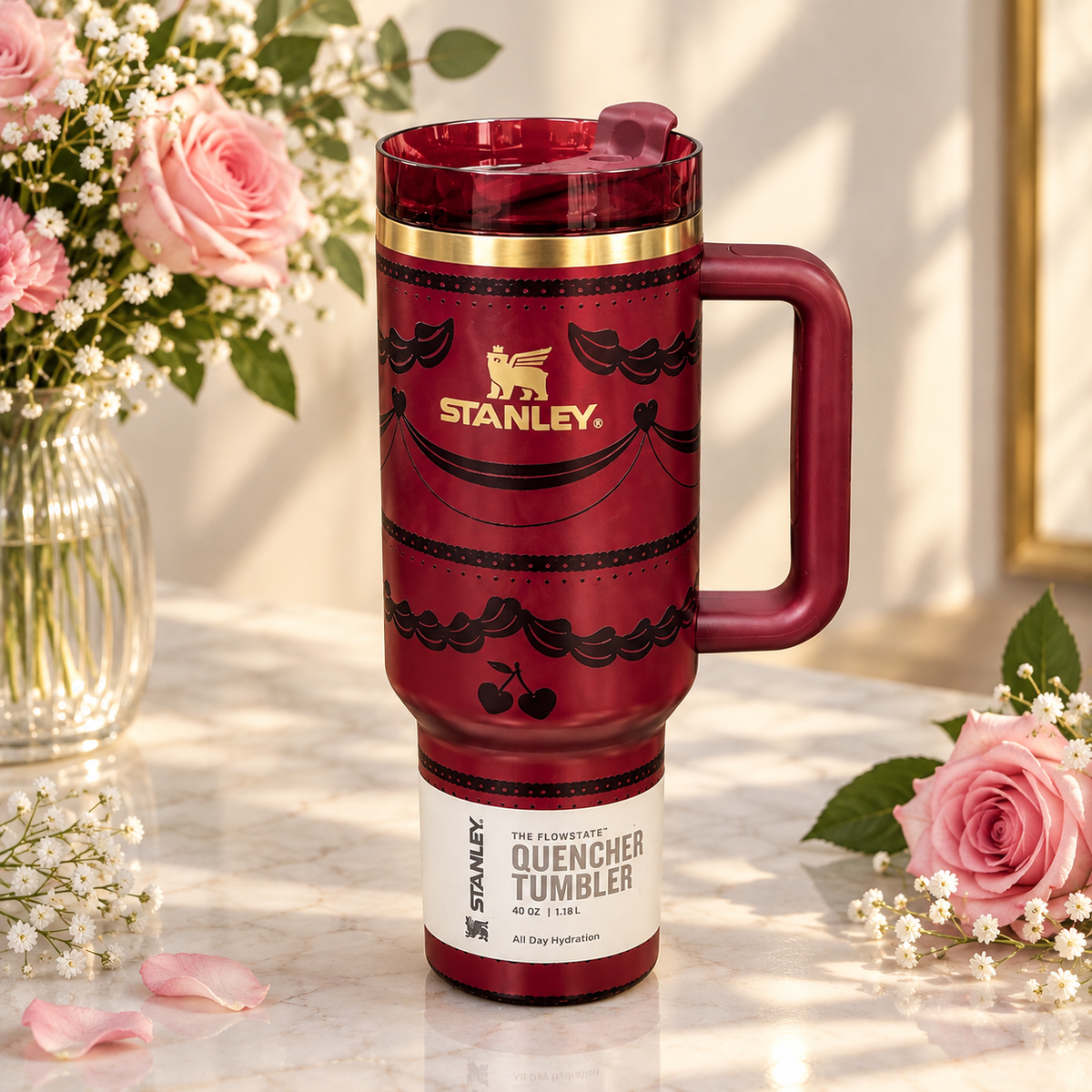 Stanley Quencher H2.0 FlowState 40oz Red Tumbler