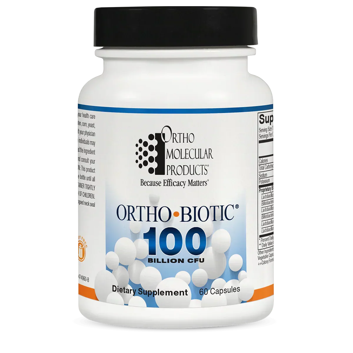 Ortho Molecular Ortho Biotic 100 – High Potency Probiotic for Gut & Digestive Health