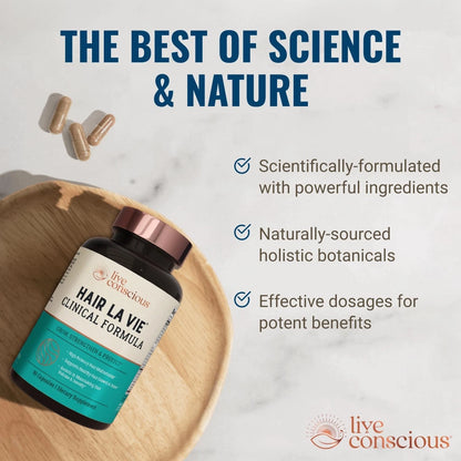 Hair La Vie Clinical Formula Hair Vitamins for Hair Regrowth, 90 Caps
