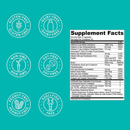 Hair La Vie Clinical Formula Hair Vitamins for Hair Regrowth, 90 Caps