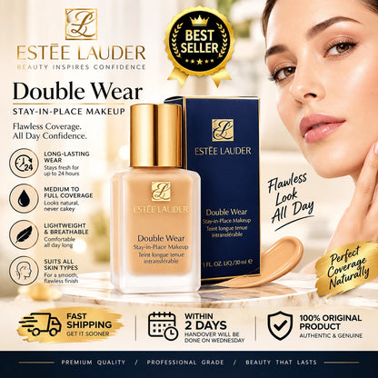 Estee Lauder Double Wear Stay-in-Place Foundation 24H Matte 1 oz/ 30 ml