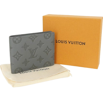 Louis Vuitton Portefeuille Multiple Monogram Shadow Anthracite Gray bifold wallet