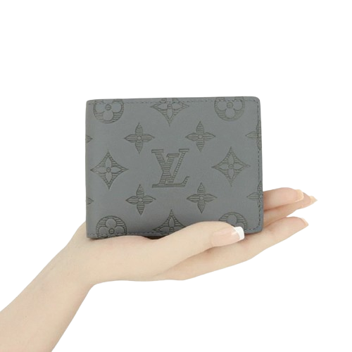 Louis Vuitton Portefeuille Multiple Monogram Shadow Anthracite Gray bifold wallet