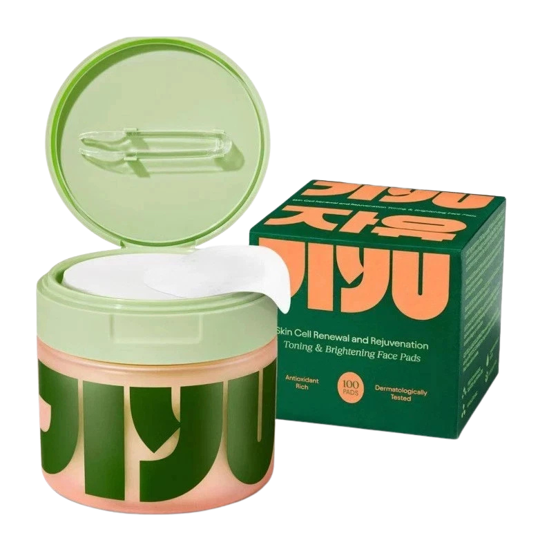 Jiyu Korean Skincare Anti-Aging, Dark Spot & Wrinkle Minimizing Toner Pads 100Pc