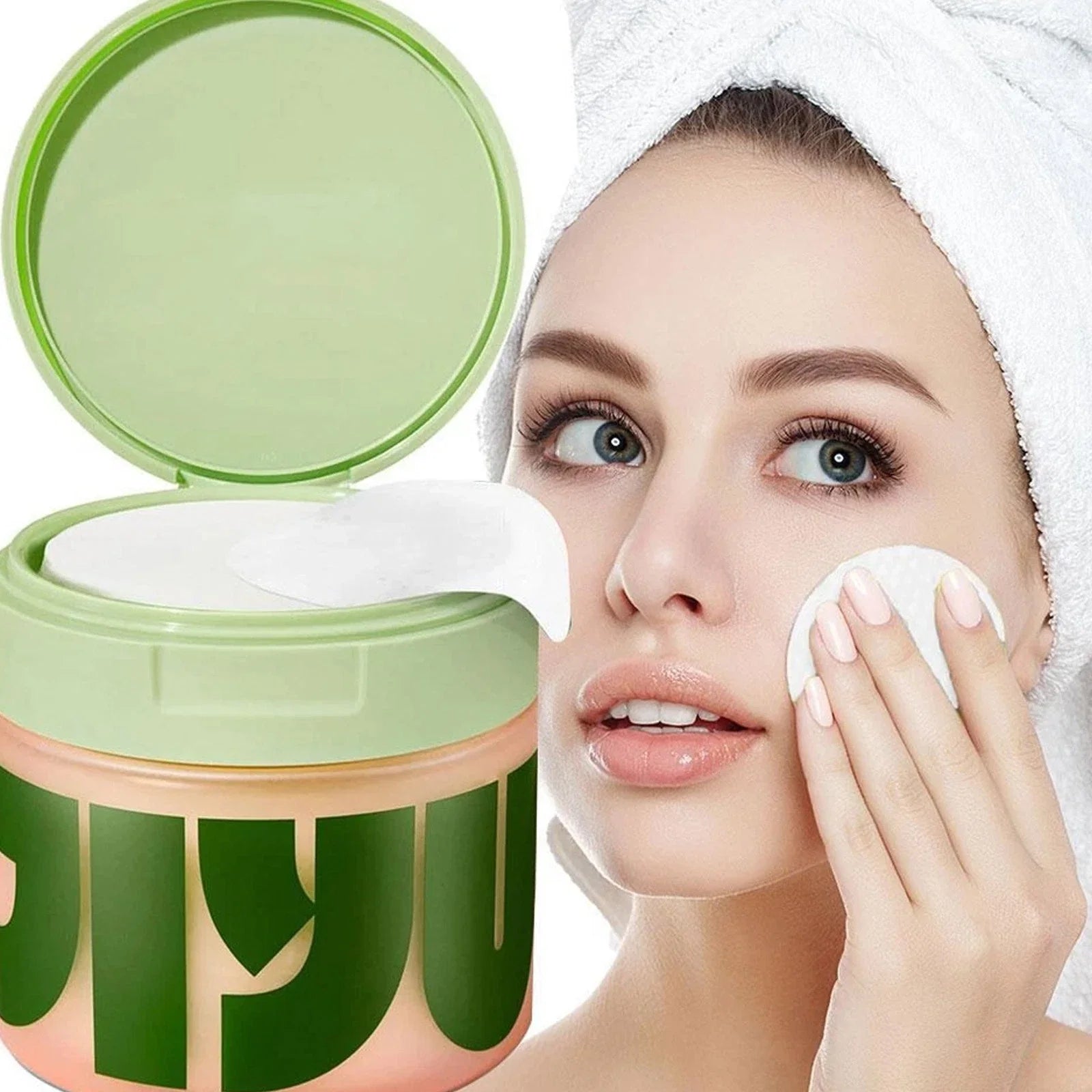 Jiyu Korean Skincare Anti-Aging, Dark Spot & Wrinkle Minimizing Toner Pads 100Pc
