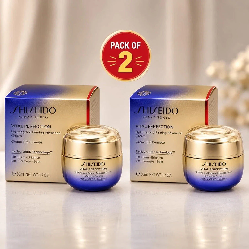NEW Shiseido Vital Perfection Uplifting & Firming Face Cream 50ml (Pack of 2)